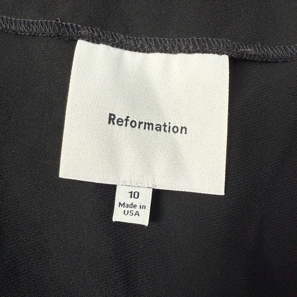 Reformation Carla Low Waist Mini Skirt Black Size 10 - Picture 6 of 10